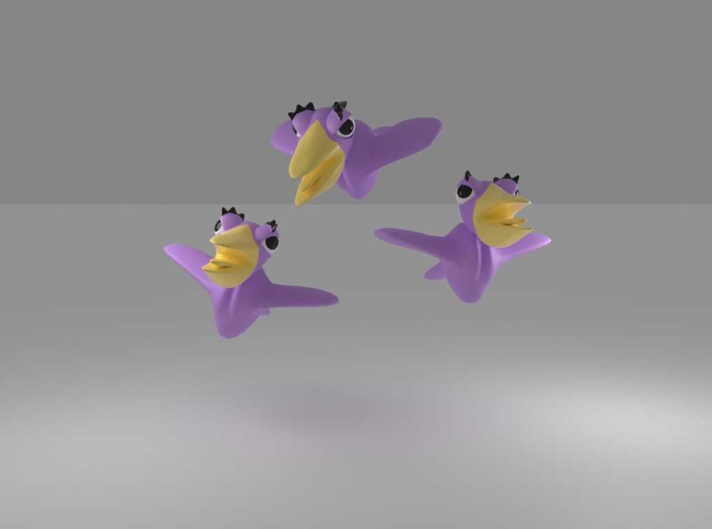 3 hässliche Vögel