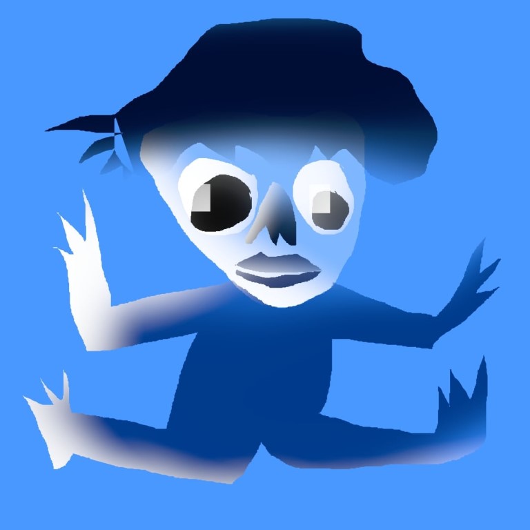 Blauer Mensch